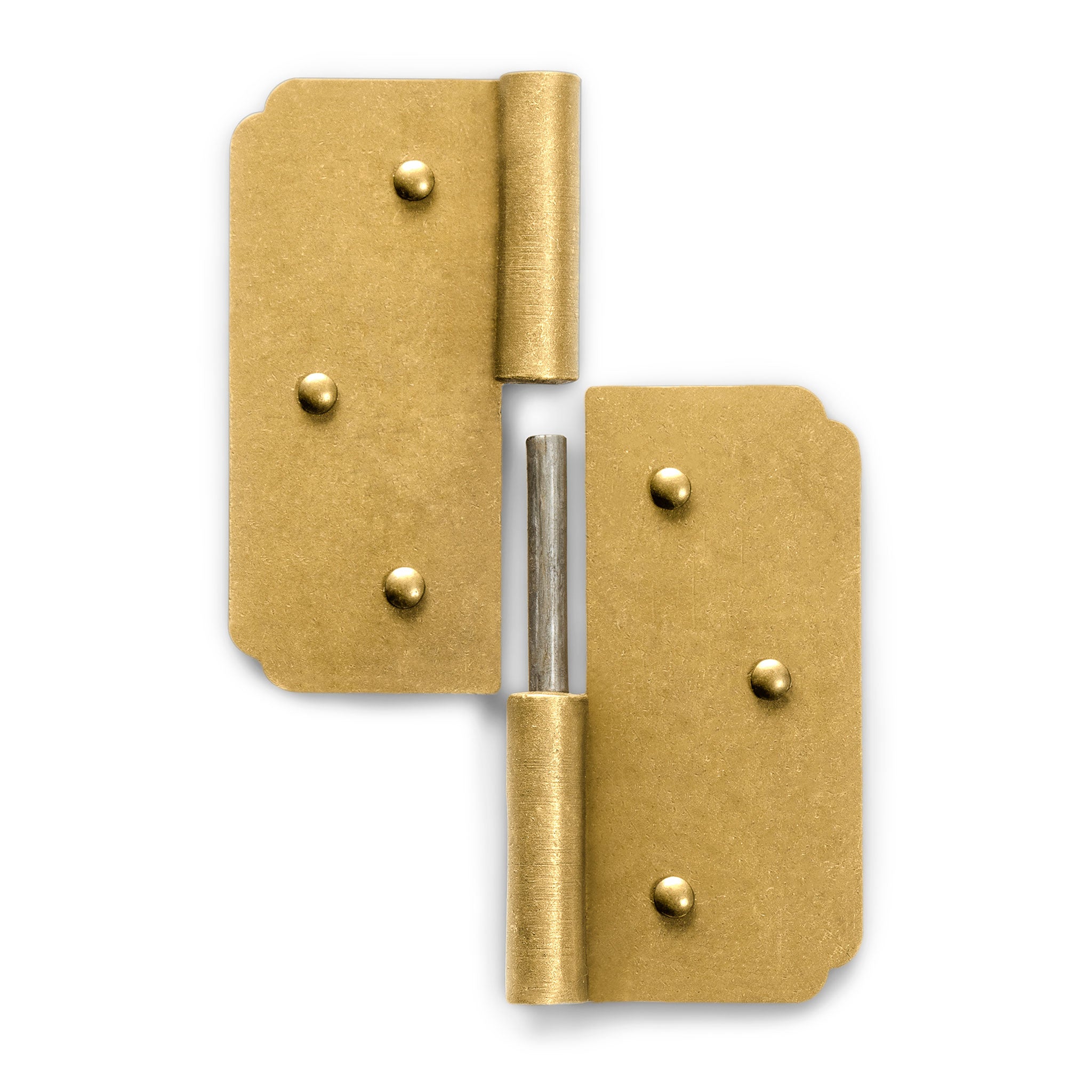 Rounded Corner Brass Hinge - 1.77"- Set of 2-Chinese Brass Hardware