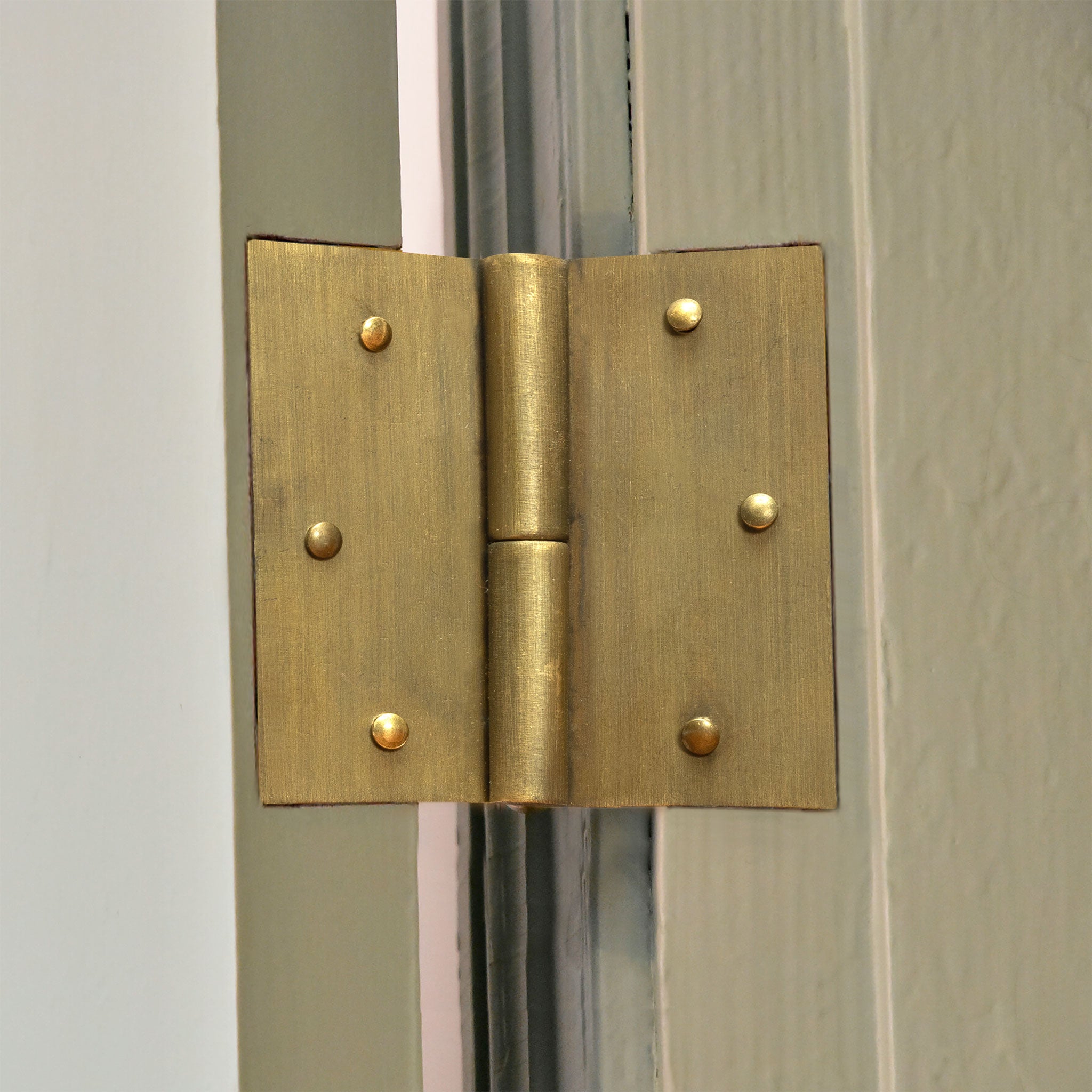Rounded Corner Brass Hinge - 1.77"- Set of 2-Chinese Brass Hardware