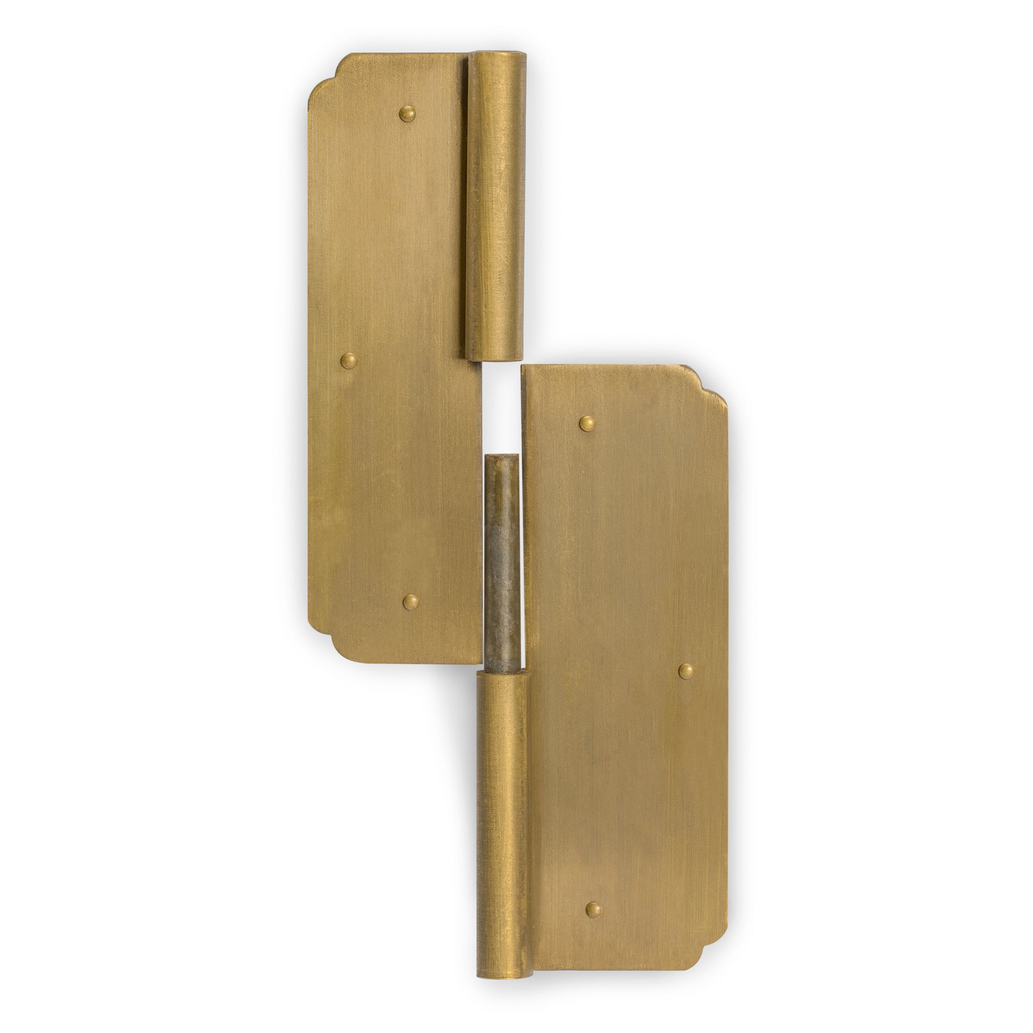 Rounded Corner Brass Hinge 4.5" - Set of 2-Chinese Brass Hardware