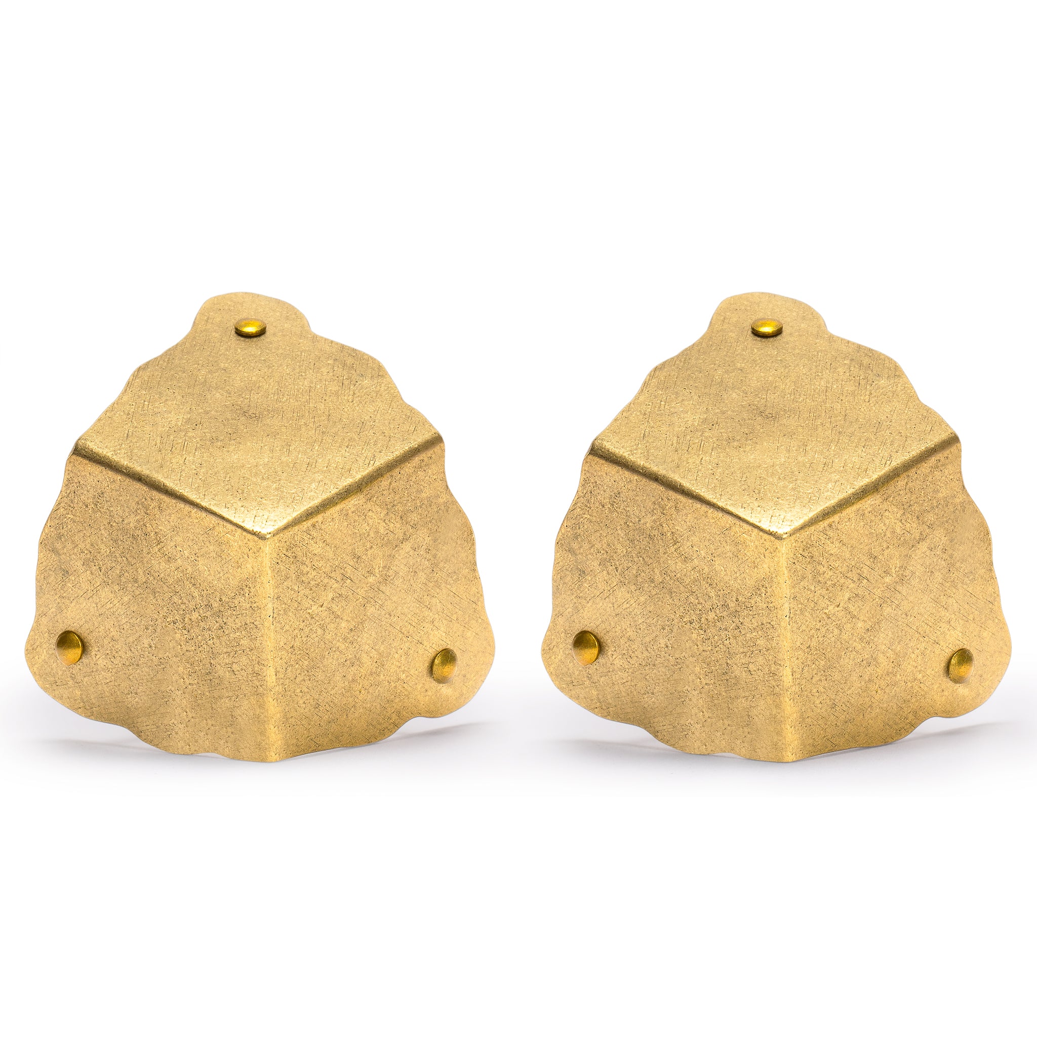Rounded Three Sided Corner 2" - Set of 2-Chinese Brass Hardware