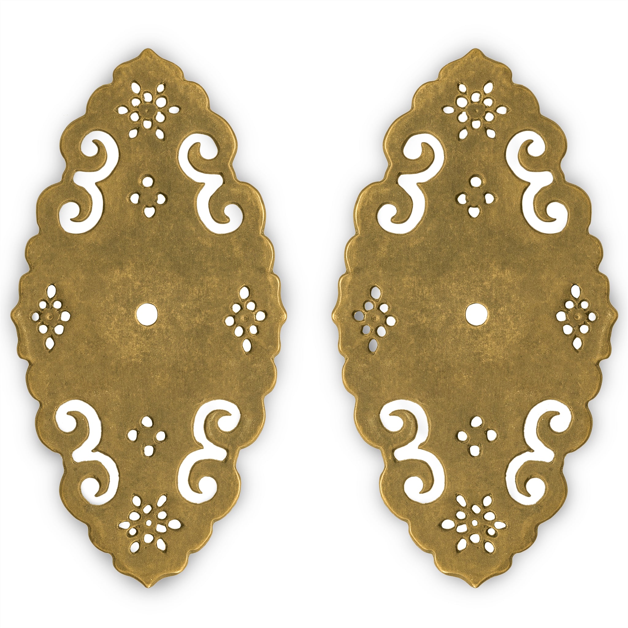 Silk Cabinet Pull 3" x 6"-Chinese Brass Hardware