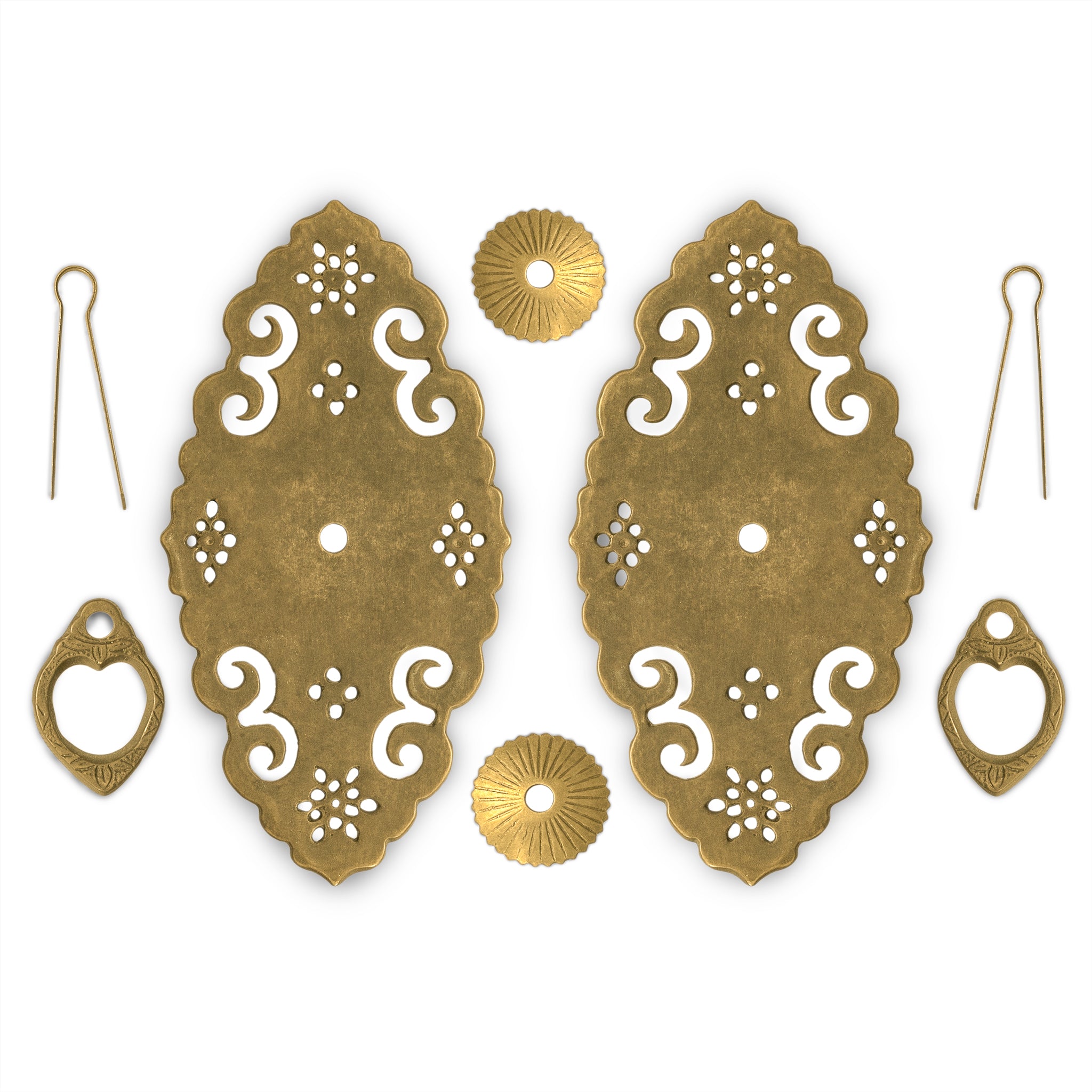 Silk Cabinet Pull 3" x 6"-Chinese Brass Hardware