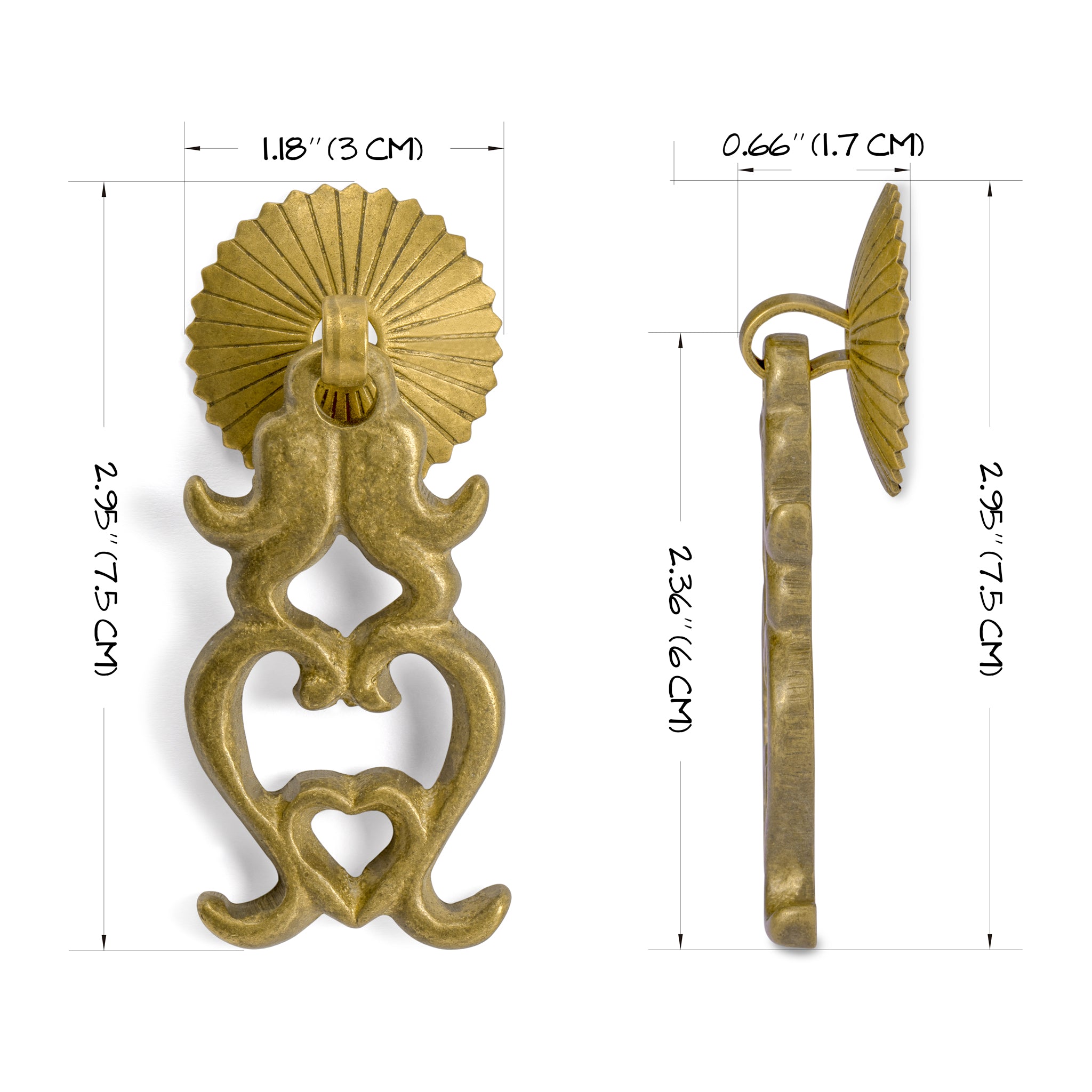 Songbird Pulls 2.3" - Set of 2-Chinese Brass Hardware