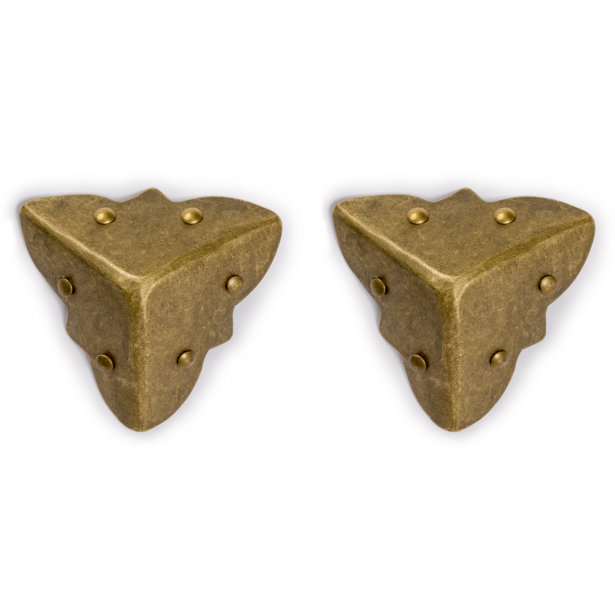 Three Sides Brass Corner Plate 2" - Set of 2-Chinese Brass Hardware