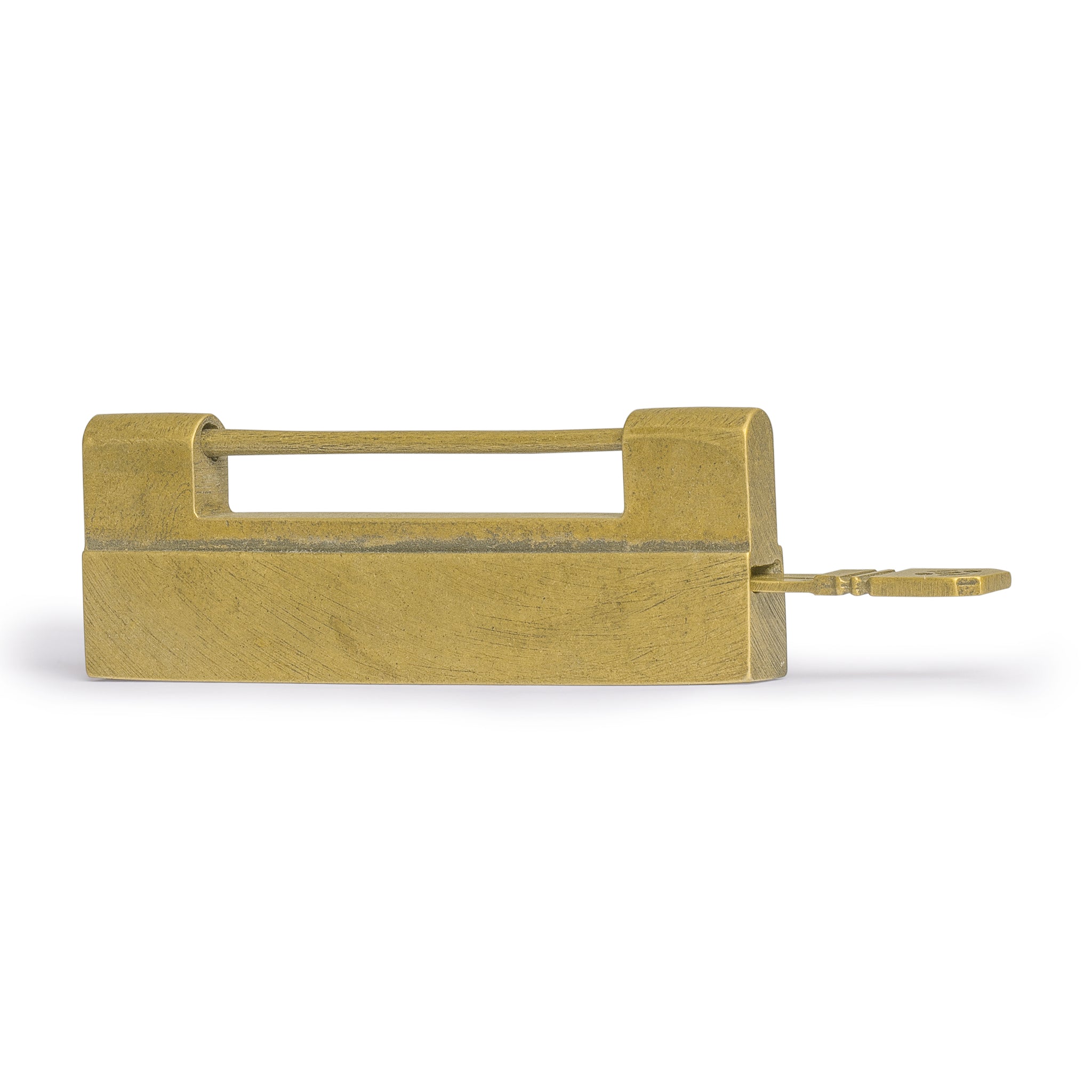 Traditional Chinese Brass Door Chest Cabinet Hardware Key Lock, 3.7"-Chinese Brass Hardware