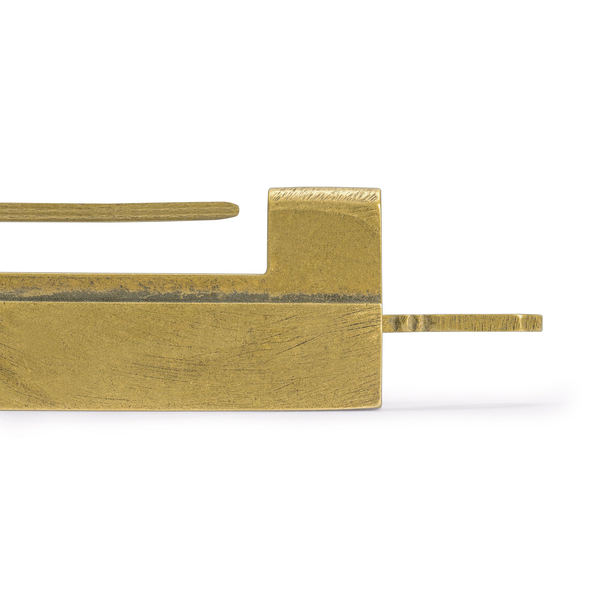 Traditional Chinese Brass Door Chest Cabinet Hardware Key Lock, 3.7"-Chinese Brass Hardware