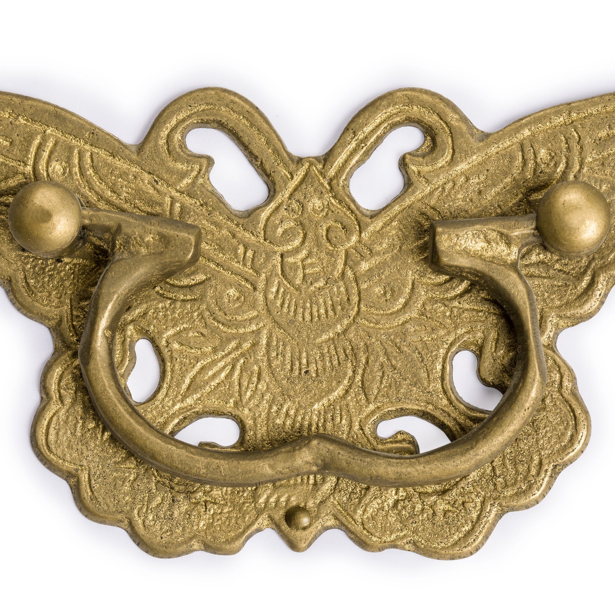 Young Butterfly Pulls 4" - Set of 2-Chinese Brass Hardware