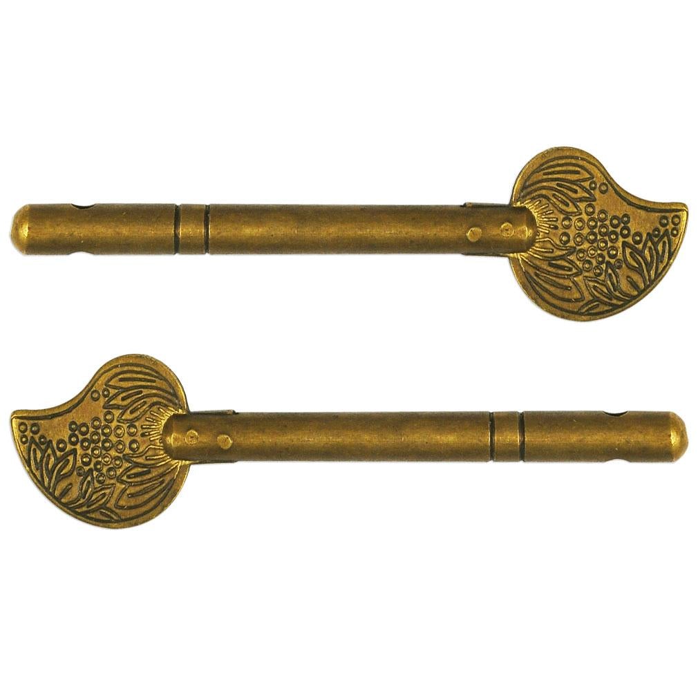 Bird Tail Key Pins - Set of 2-Chinese Brass Hardware